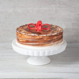 Tres leches cubierta de chocolate